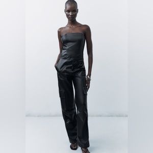 Zara Leather Jumpsuit